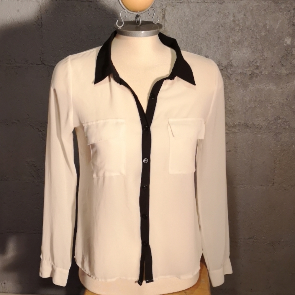 Olive and Oak sheer blouse